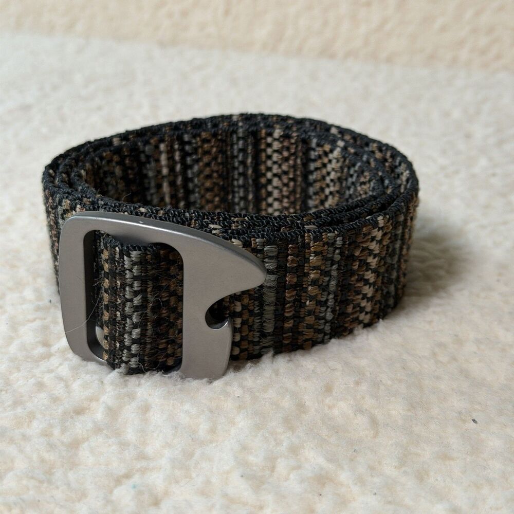 Vintage Bison Designs Woven Belt Unisex Medium Earth Tones USA Made Gorpcore REI
